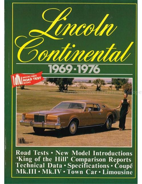 LINCOLN CONTINENTAL 1969 - 1976 (BROOKLANDS), Boeken, Auto's | Boeken