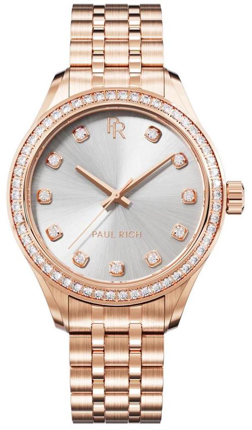 Paul Rich Crystelle Rose Gold Silver CRY08 dameshorloge, Sieraden, Tassen en Uiterlijk, Horloges | Dames, Staal, Nieuw, Staal
