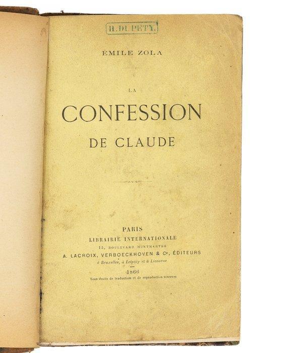 Émile ZOLA [Rare 1er livre] - La Confession de Claude - 1866, Antiek en Kunst, Antiek | Boeken en Bijbels