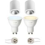 Voordeelset Pragmi Cliron Pro - Opbouw Rond - Mat Wit/Zilver, Nieuw, Plafondspot of Wandspot, Led, Ophalen of Verzenden