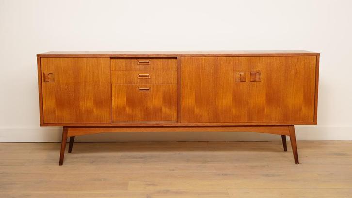 Vintage dressoir | Teak | 200 cm, Huis en Inrichting, Kasten | Dressoirs, Ophalen of Verzenden