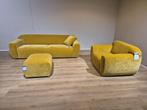 30% KORTING - NIEUW - Montel Bold set - Bank+Fauteuil+Hocker, Stof, 250 tot 300 cm, 75 tot 100 cm, Ophalen of Verzenden