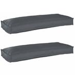 vidaXL Pallet Kussen Set 2 pcs Antraciet 100 x 40 x 8 cm, Verzenden, Nieuw