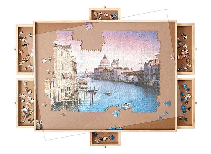 Flinq Puzzelbord met Opbergsysteem - 6 Lades en, Hobby en Vrije tijd, Denksport en Puzzels, Nieuw, Verzenden