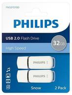 Philips | USB Stick | 32 GB | USB 2.0 | Snow | 2 Stuks, Computers en Software, USB Sticks, Nieuw, Verzenden
