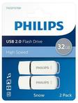 Philips | USB Stick | 32 GB | USB 2.0 | Snow | 2 Stuks