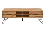 Massief tv-meubel LIVING EDGE 160cm wild eiken geolied, Huis en Inrichting, Kasten | Televisiemeubels, Ophalen of Verzenden, Nieuw