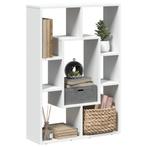 vidaXL Boekenkast 63x20x90 cm bewerkt hout wit, Huis en Inrichting, Verzenden, Nieuw, Overige houtsoorten