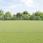 vidaXL Kettingomheining met 20 U-Palen Zilver 1,4x10 m Staal, Verzenden, Nieuw, IJzer