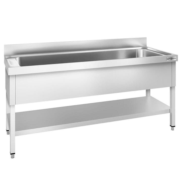 GGM Gastro | Spoeltafel voor pannen - 2000x700mm - met |, Zakelijke goederen, Horeca | Keukenapparatuur, Nieuw in verpakking, RVS Meubilair
