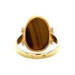 Gouden ring met tijgeroog 14 krt, Sieraden, Tassen en Uiterlijk, Ringen, Ophalen of Verzenden, Nieuw