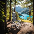 Kampeerstoel gestoffeerd - grijs, Set van 4, Verzenden, Nieuw