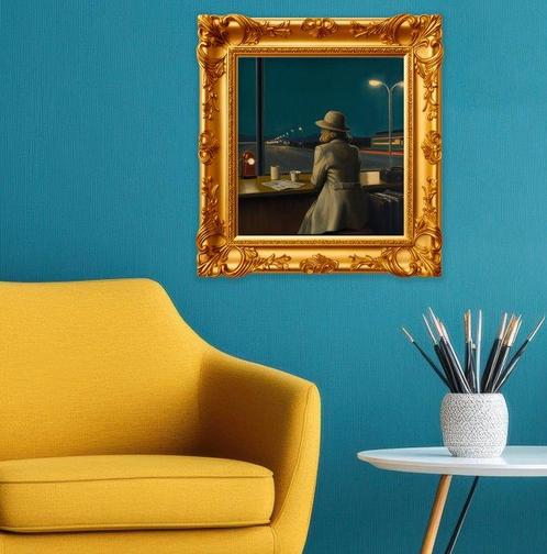 Le Yack (1972) - Cafe d’insomnie, Antiek en Kunst, Kunst | Schilderijen | Modern