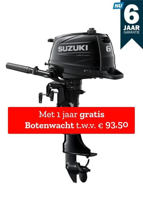Suzuki buitenboordmotor 6 pk - DF6A - Kortstaart - Zwart, Watersport en Boten, Buiten- en Binnenboordmotoren, Nieuw, Benzine, 5 tot 10 pk