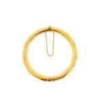 22 Krt. Surinaamse gouden slavenarmband | Ø 55 mm, Ophalen of Verzenden, Gebruikt, Overige kleuren, Goud