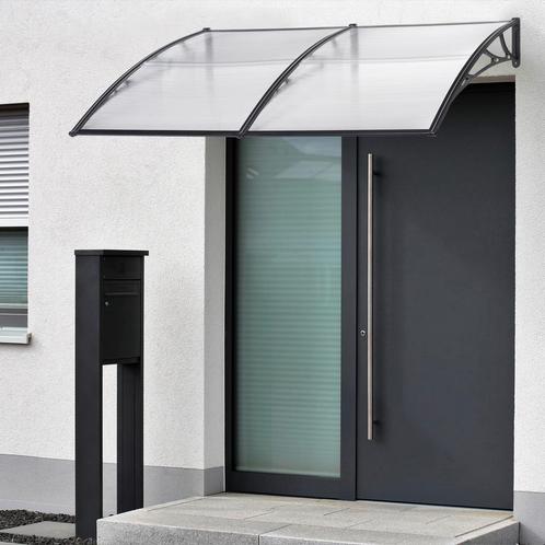 [en.casa] Deurluifel Mellerud afdak 240x80 cm transparant en, Doe-het-zelf en Verbouw, Deuren en Horren, Verzenden