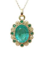 Zonder Minimumprijs - Hanger - 9 kt. Geel goud, Zilver, Sieraden, Tassen en Uiterlijk, Antieke sieraden