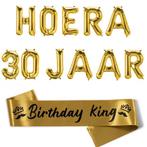 Hoera 30 Jaar folie ballonnen set met sjerp Birthday Queen, Verzenden, Nieuw, Versiering, Verjaardag