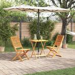vidaXL Vouw Bistro Set 3 pcs Bruin Massief Acaciahout, Tuin en Terras, Tuinsets en Loungesets, Verzenden, Nieuw