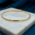 18 Krt. Gouden staafjes schakel armband | 20,5 cm (veerring), Sieraden, Tassen en Uiterlijk, Armbanden, Ophalen of Verzenden, Gebruikt