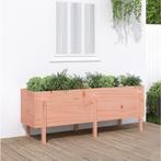 vidaXL Plantenbak verhoogd 160x50x57 cm massief grenenhout, Tuin en Terras, Bloembakken en Plantenbakken, 100 cm of meer, Verzenden
