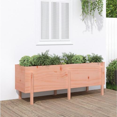 vidaXL Plantenbak verhoogd 160x50x57 cm massief grenenhout, Tuin en Terras, Bloembakken en Plantenbakken, 100 cm of meer, Nieuw