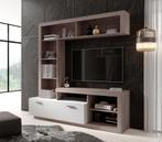 Wandmeubel - Grijs eiken en Wit - 170x42x171 cm - TV kast