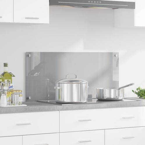 vidaXL Keuken Achterwand Lichtgrijs 90 x 40 x 0.6 cm gehard, Huis en Inrichting, Keuken | Keukenbenodigdheden, Nieuw, Verzenden