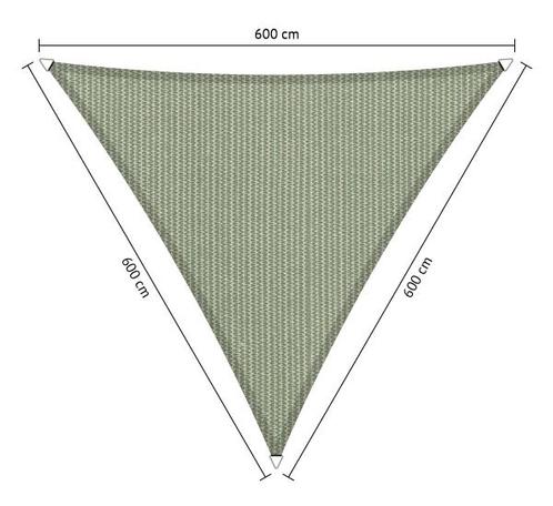 Premium schaduwdoek 6x6x6m driehoek waterdoorlatend Moon..., Tuin en Terras, Schaduwdoeken