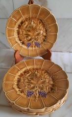 Sarreguemines Barbotine 19e eeuwse dessertbordjes -, Antiek en Kunst, Antiek | Glas en Kristal