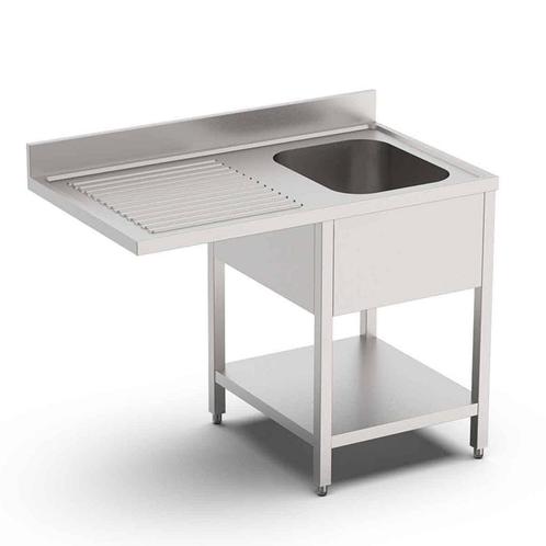 HCB Spoeltafel - enkele spoelbak rechts - 120 cm - RVS, Zakelijke goederen, Horeca | Keukenapparatuur, Nieuw in verpakking, RVS Meubilair
