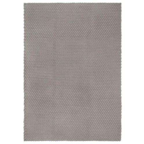 vidaXL Vloerkleed rechthoekig 120x180 cm katoen grijs, Huis en Inrichting, Stoffering | Tapijten en Kleden, Grijs, Nieuw, Verzenden