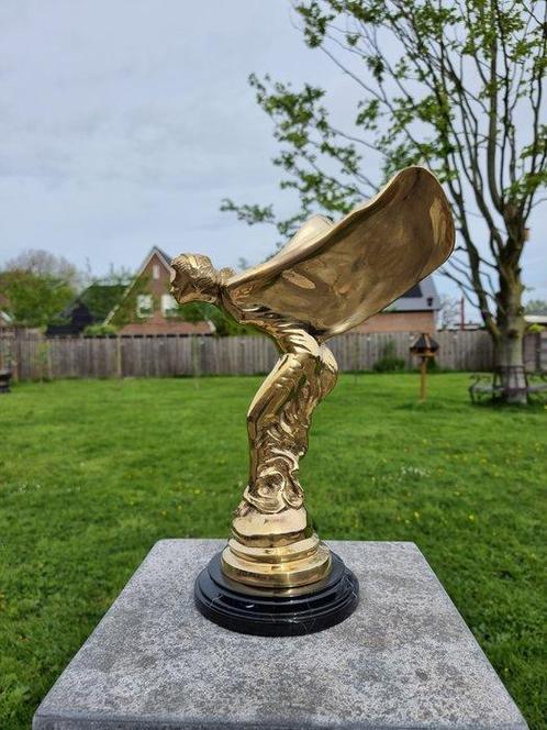 Beeld, Rolls Royce Logo - Spirit of Ecstasy - 38 cm - Brons,, Antiek en Kunst, Curiosa en Brocante