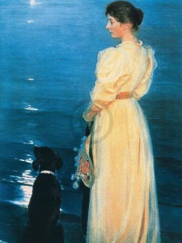 Kunstdruk Peter Severin Krøyer - Summer evening at Skagen beschikbaar voor biedingen