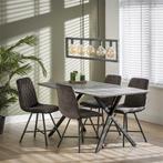 Eettafel Deens ovaal Hidde Betonlook 160 cm, Verzenden, Nieuw