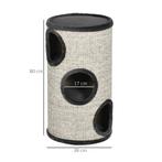 TRUUSK Krabton Pluche Design - 3 Niveaus - 3 Grotten - Sisal