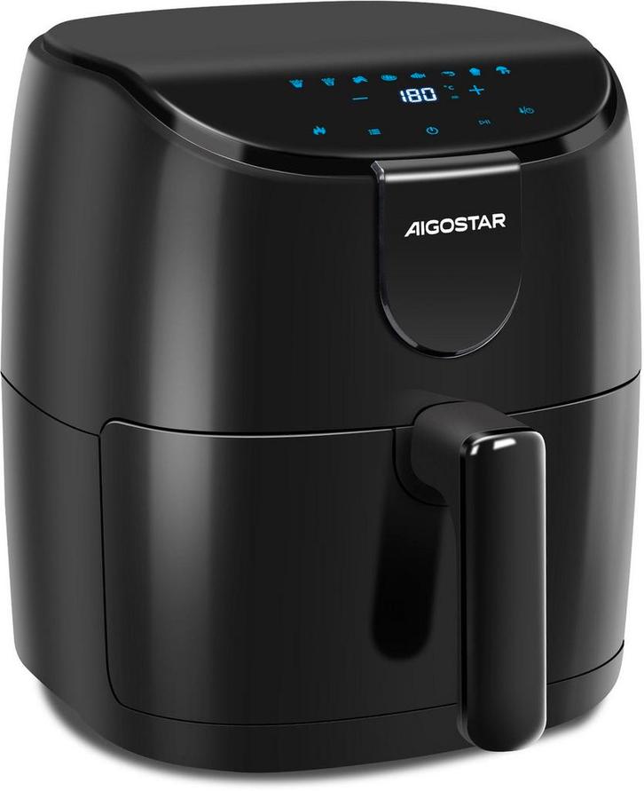 Airfryer - heteluchtfriteuse - 4L - 1500W - Zwart, Witgoed en Apparatuur, Airfryers, Zo goed als nieuw, Verzenden