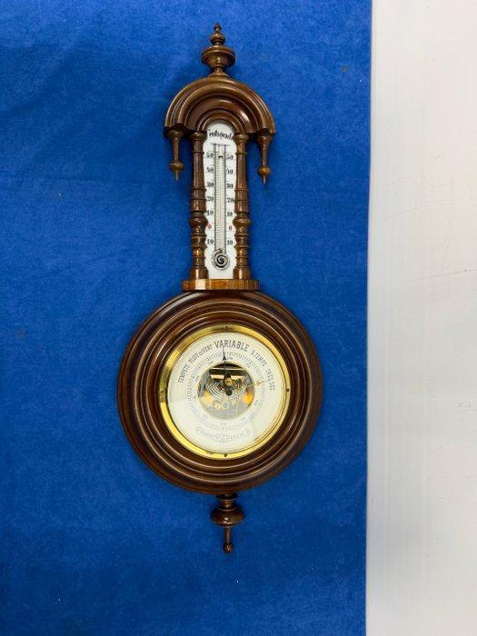 Barometer - Hout - Antieke barometer, Antiek en Kunst, Curiosa en Brocante