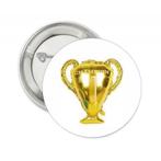 Button of (kleding)magneet Voetbal Champion goud, Nieuw, Feestartikel, Oranje of Koningsdag, Verzenden