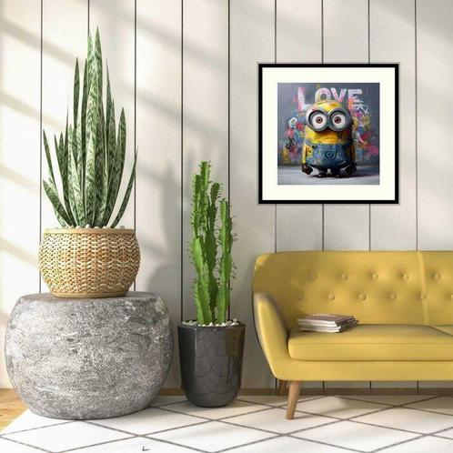 Urban3DArt (1971) - LOVE Minion - Graffiti Pop Art, Antiek en Kunst, Kunst | Schilderijen | Modern