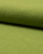 Linnen stone-washed lime, Hobby en Vrije tijd, Stoffen en Lappen, Nieuw, Groen