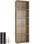 Boekenrek Lexi 5 vakken 60x30x190cm - Licht hout, eiken Sono