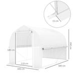 TRUUSK Foliekas 3x2x2m - 4 Ramen & Deur - Oprolbare Zijwande, Tuin en Terras, Verzenden, Nieuw
