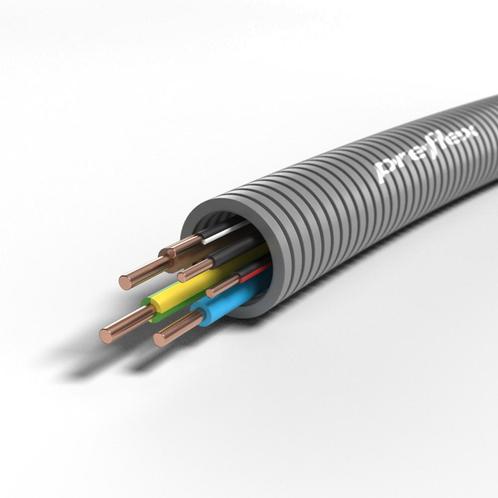 Preflex flexbuis VD draad 3 x 2,5mm2 3x 1,5mm2 20mm - 100, Doe-het-zelf en Verbouw, Elektra en Kabels, Ophalen of Verzenden