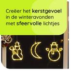 Kerstverlichting Raam Sneeuwpop met Bezem + Sneeuwpop met, Verzenden, Nieuw