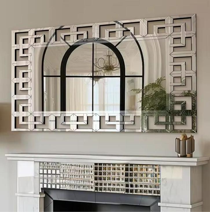 Venetiaanse Wandspiegel 120×70 cm – Rechthoekig Facetrand, Huis en Inrichting, Kasten | Overige, Nieuw, Verzenden