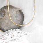 Bicolor gouden omega collier | 43 cm (slangenketting), Sieraden, Tassen en Uiterlijk, Kettingen, Ophalen of Verzenden, Gebruikt
