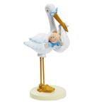 Taarttopper Ooievaar met Baby Blauw 11cm, Hobby en Vrije tijd, Taarten en Cupcakes maken, Verzenden, Nieuw
