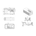 Aanbieding: Fontein Luca Sanitair Lea 42x22x12 cm Solid, Ophalen of Verzenden, Nieuw