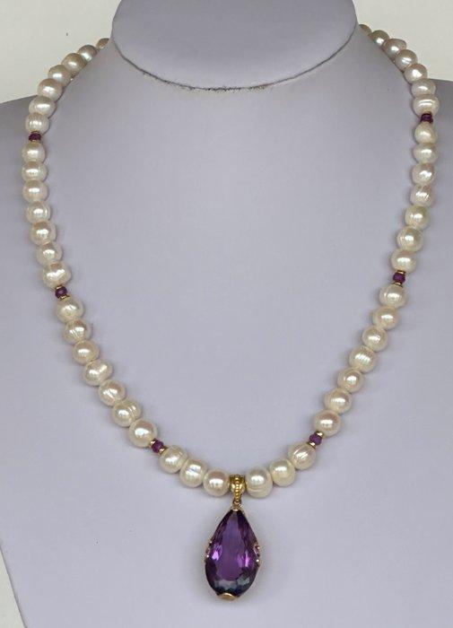 Perlas Blanca Natural met Amatiste de Brasil (35 ct) en Ruby, Antiek en Kunst, Antiek | Boeken en Bijbels